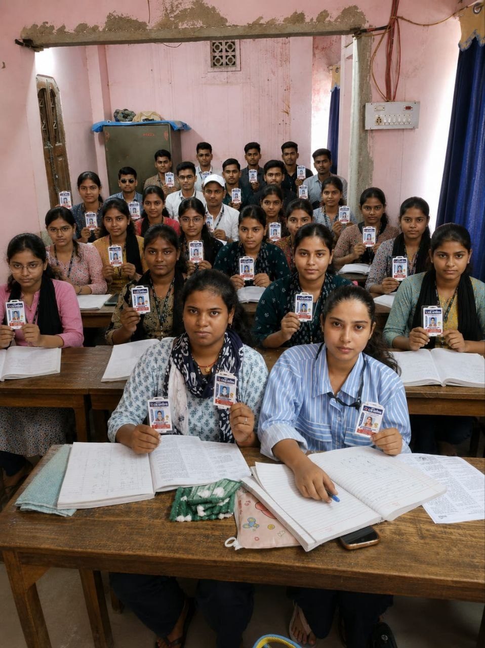 CCS Coaching students holding admit cards